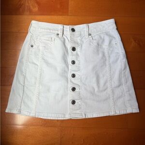 Button Down Denim Skirt